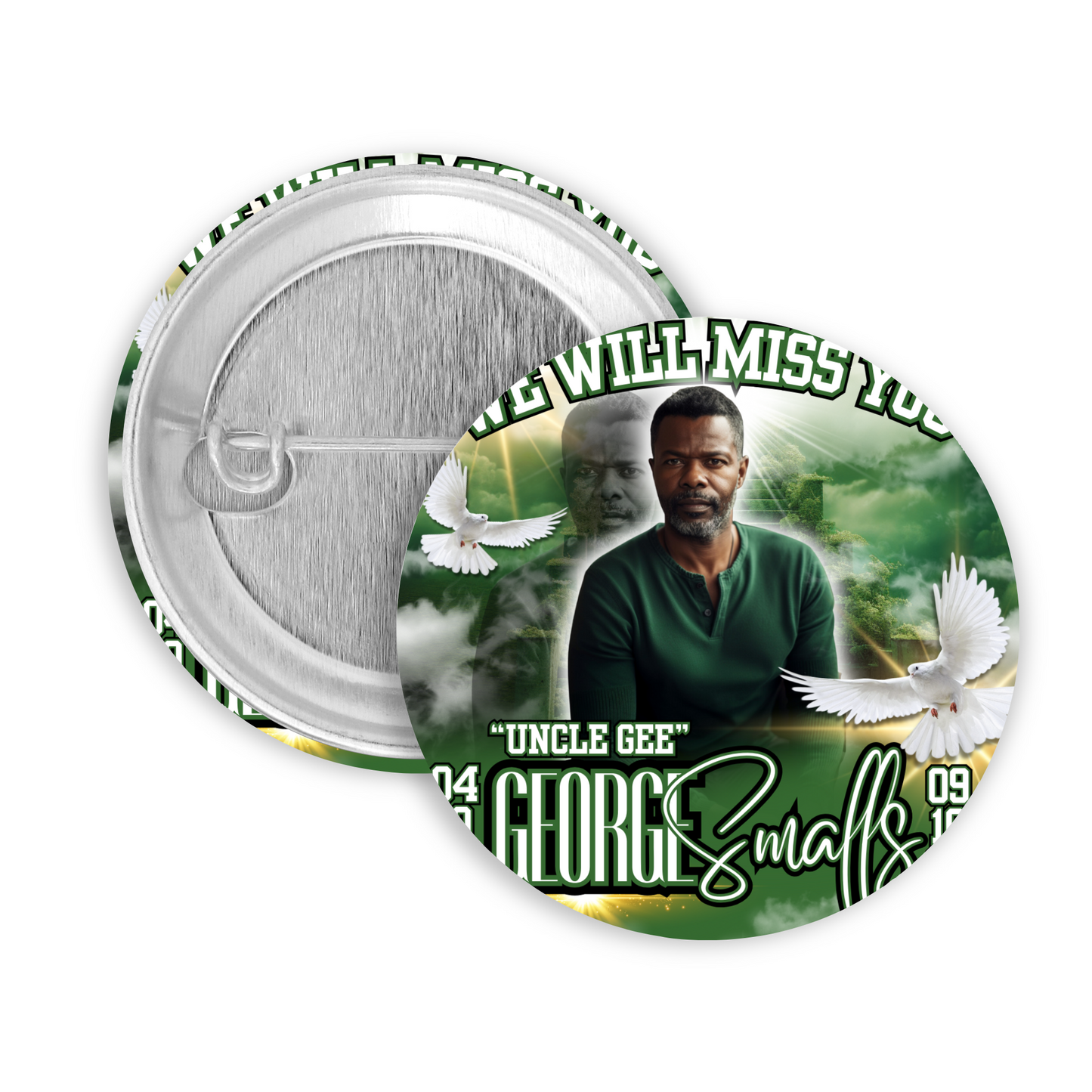 Single Editable Memorial Design (Green)