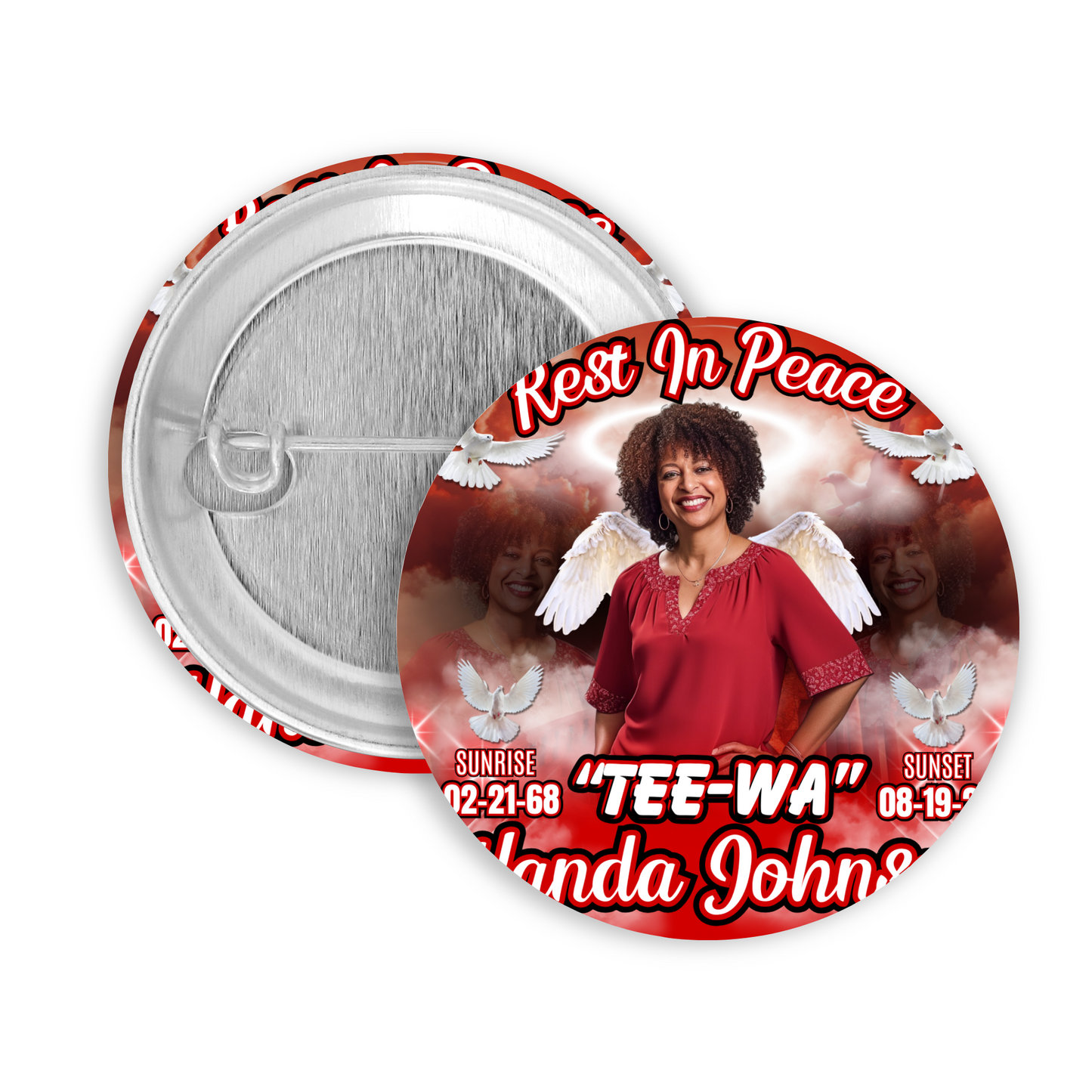 Single Memorial Design (Red)