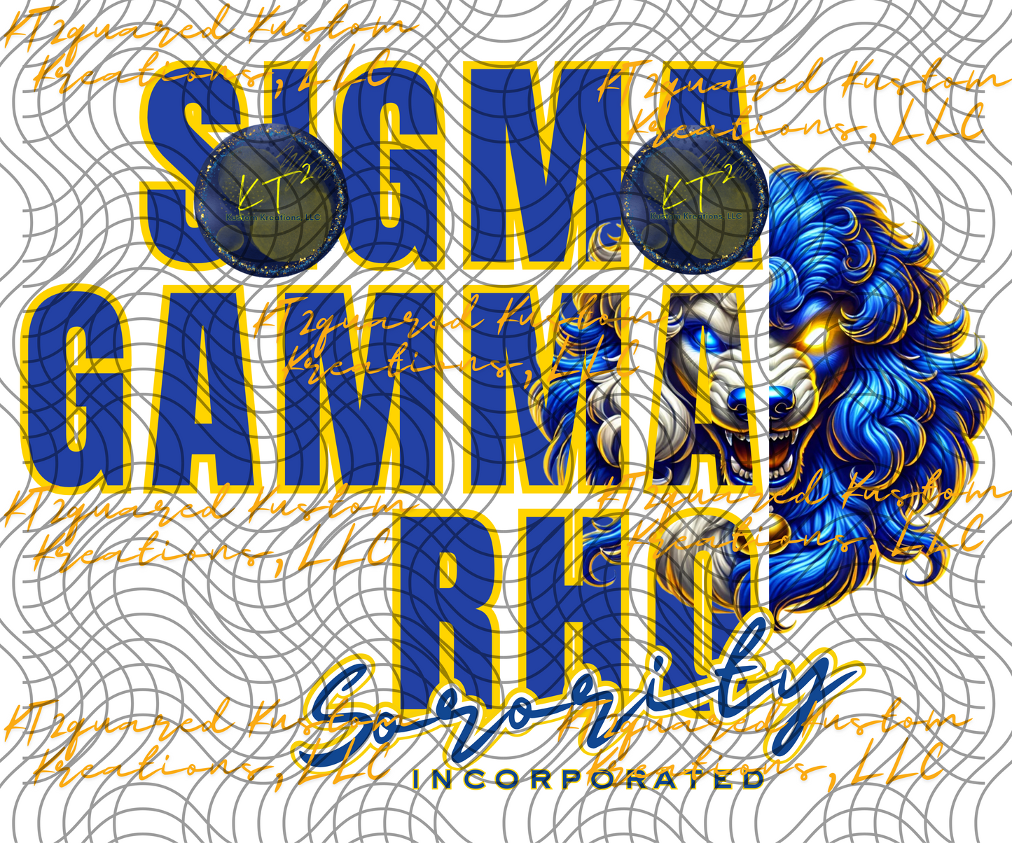 Sigma Gamma Rho Split Design, Blue