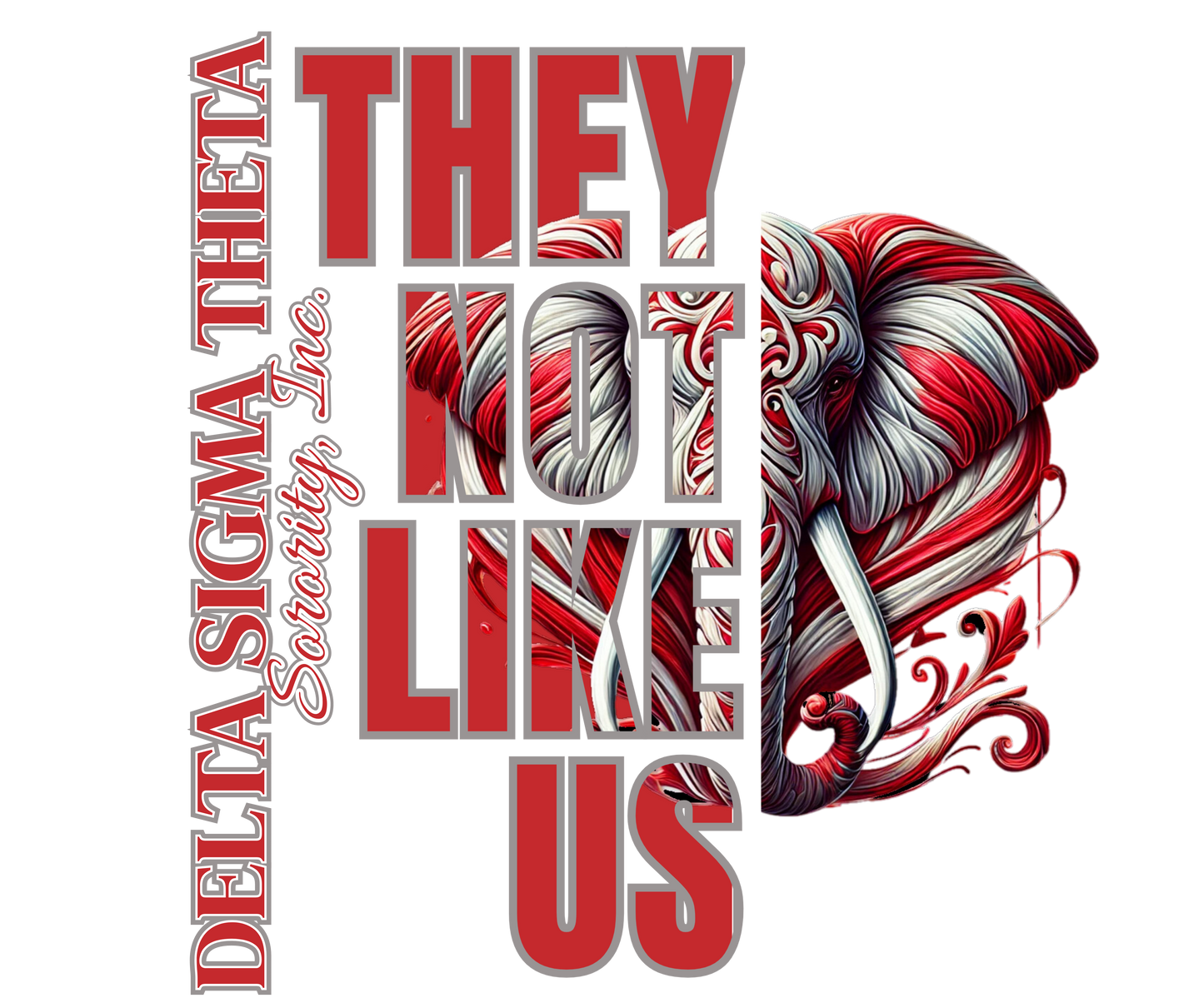 TWO DELTA SIGMA THETA They Not Like Us Split Design