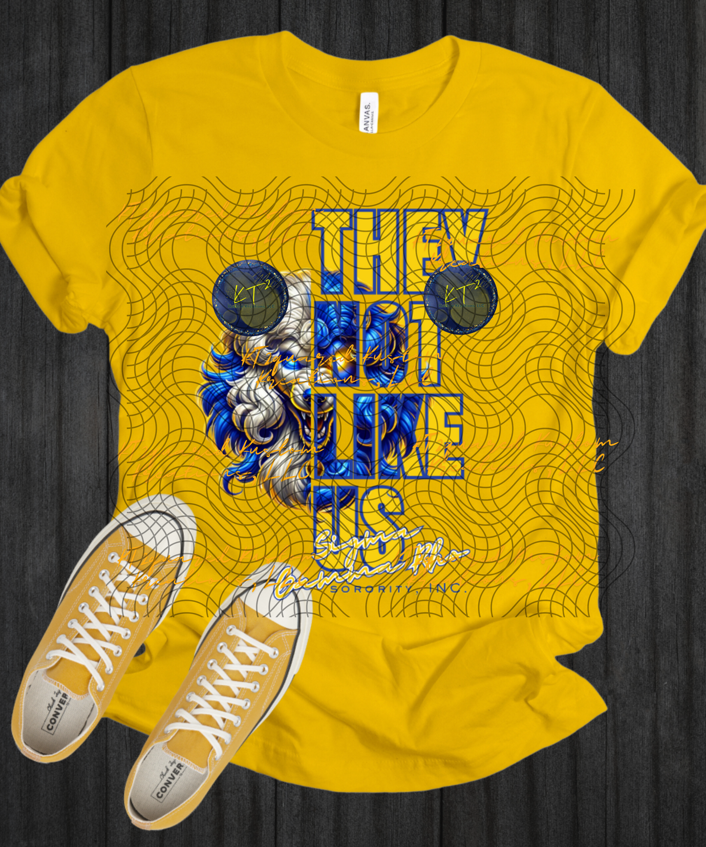 SIGMA GAMMA RHO THEY NOT LIKE US DESIGN YELLOW