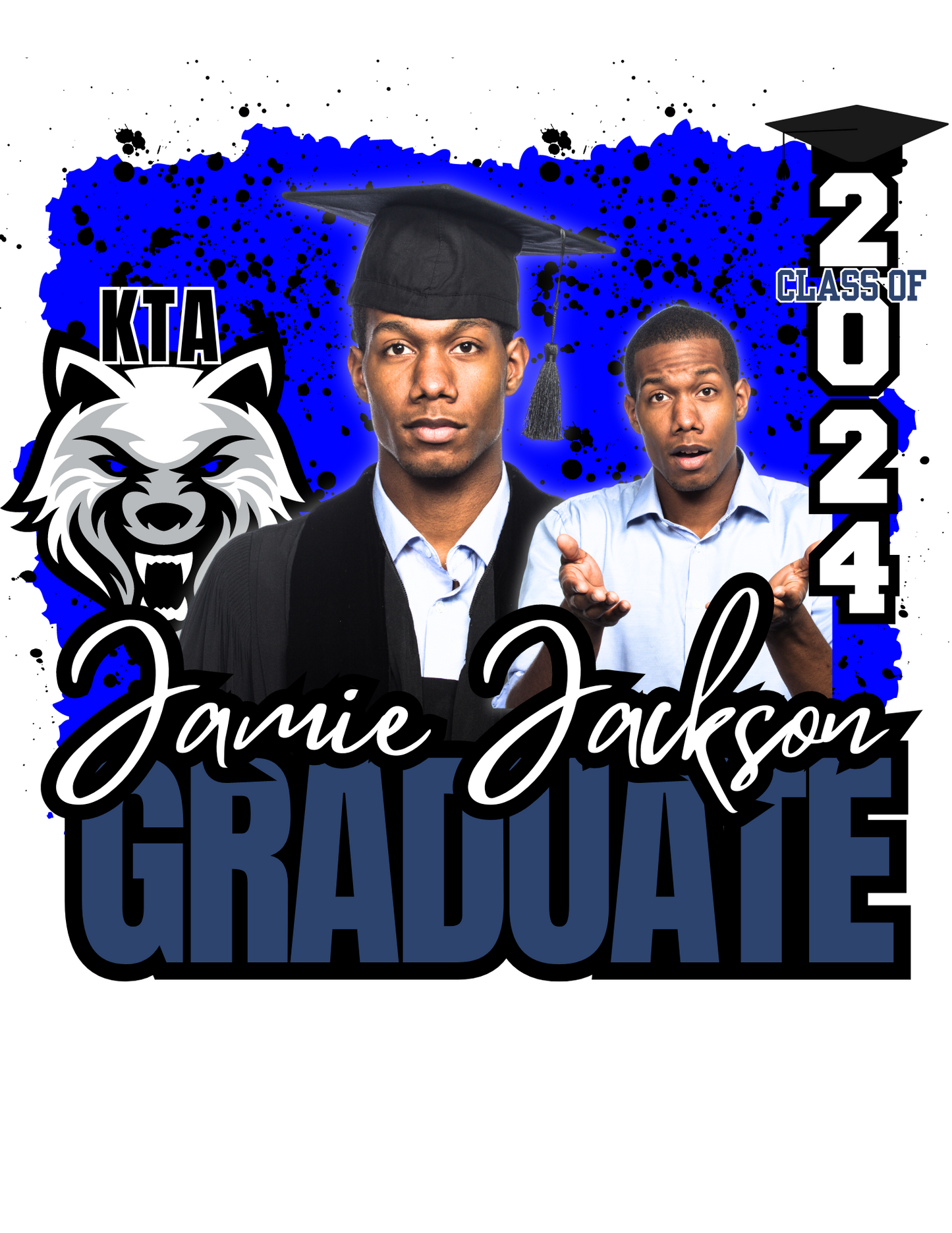 Basic Blue Editable Graduation Design